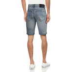 Max Roll Cuff Jean Shorts // Acid Blue (38)