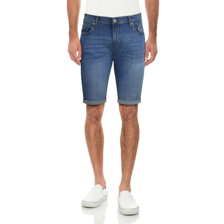 Max Roll Cuff Jean Shorts // Blue (28)