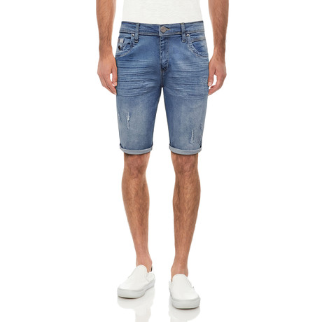 Marc Roll Cuff Jean Shorts // Medium Blue (28)