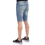 Trey Roll Cuff Denim Shorts // Medium Blue (34)