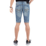 Trey Roll Cuff Denim Shorts // Medium Blue (34)