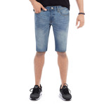 Trey Roll Cuff Denim Shorts // Medium Blue (34)