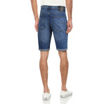 Max Roll Cuff Jean Shorts // Medium Blue (34)