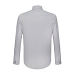 Norman Button-Up Shirt // White + Gray (L)