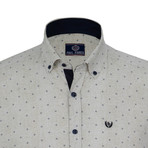 Calvin Button-Up Shirt // Green + Navy (L)