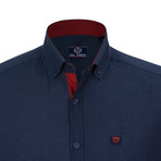 Owen Button-Up Plaid Shirt // Navy (L)