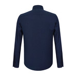 Owen Button-Up Plaid Shirt // Navy (L)