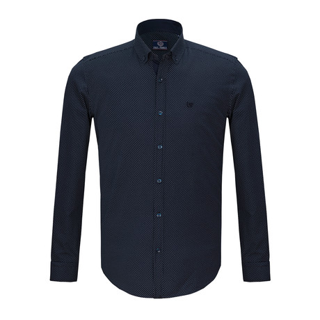 Gordon Button-Up Shirt // Black + White (2XL)