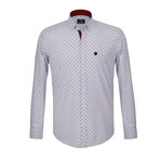 Martin Button-Up Plaid Shirt // White (L)