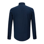 Alister Button-Up Plaid Shirt // Navy (M)