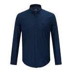 Alister Button-Up Plaid Shirt // Navy (M)