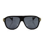 Men's GG0587S Sunglasses // Black + Gold