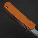 Shamsher “Paw Claw” // Orange Paper (M390 Satin Blade)