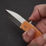 Shamsher “Paw Claw” // Orange Paper (M390 Satin Blade)