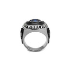 World Champions Ring // Silver + Black (9)