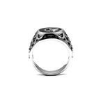 Moon + Star Ring // Silver + Black (8)