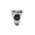 King Chevron Ring // Silver + Black (9)