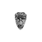 US Navy Service Ring // Silver + Black (9)