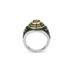 United States Marine Ring // Silver + Gold + Black (5)