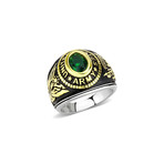 United States Army Ring // Silver + Gold + Black (8)