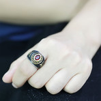 United States Marine Ring // Silver + Gold + Black (6)