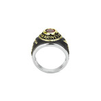 United States Marine Ring // Silver + Gold + Black (10)