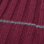 Cashmere Beanie Hat // Burgundy (Medium)