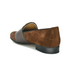 Double Buckle Suede Loafer // Brown (Euro: 45)