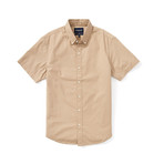 Poplin Short Sleeve Shirt // Khaki (M)