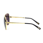 Chopard // Men's Aviator Sunglasses // Black + Gold