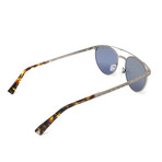 Zegna // Men's EZ0036 Sunglasses // Silver + Blue