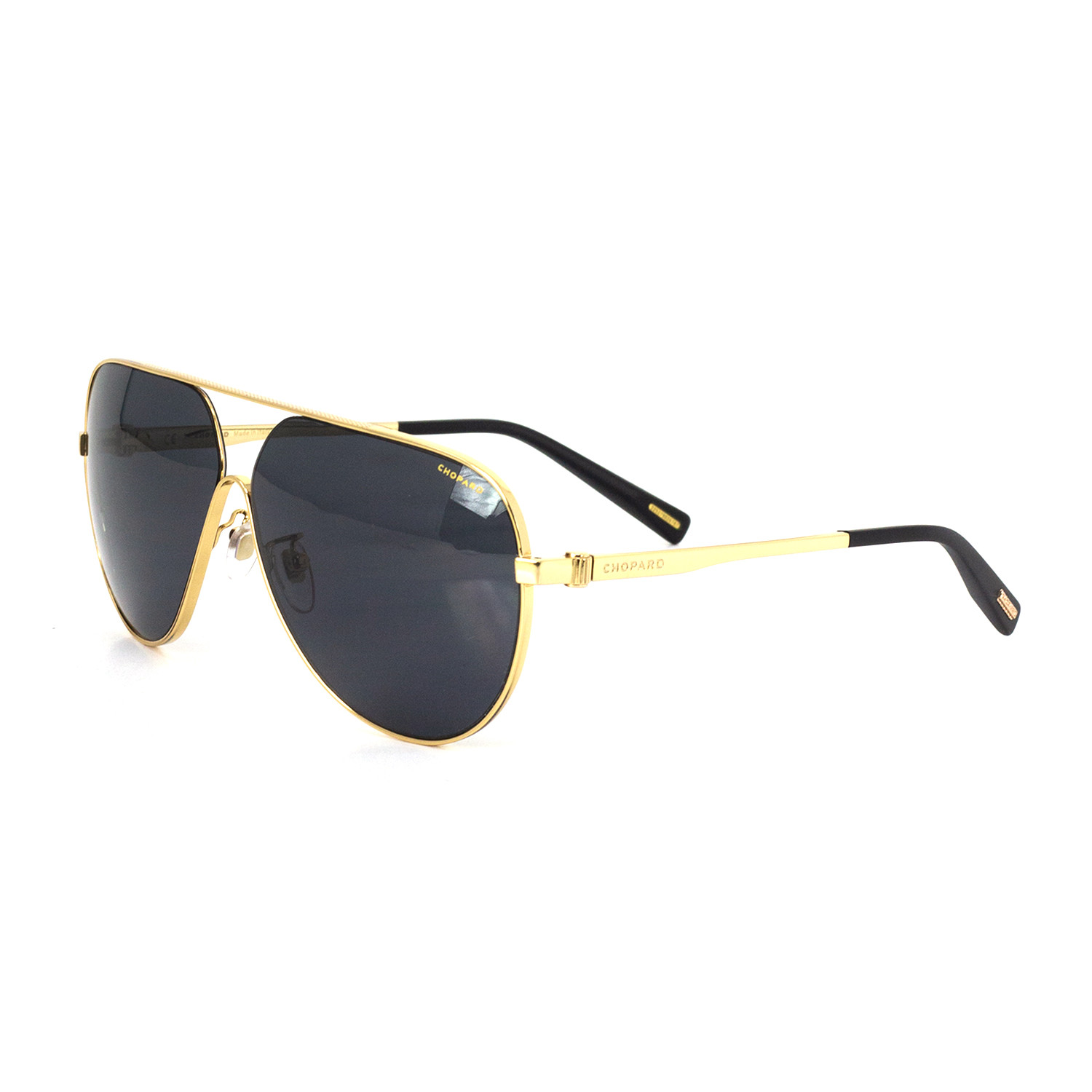 Chopard // Men's Aviator Sunglasses // Black + Gold - Designer ...