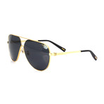 Chopard // Men's Aviator Sunglasses // Black + Gold