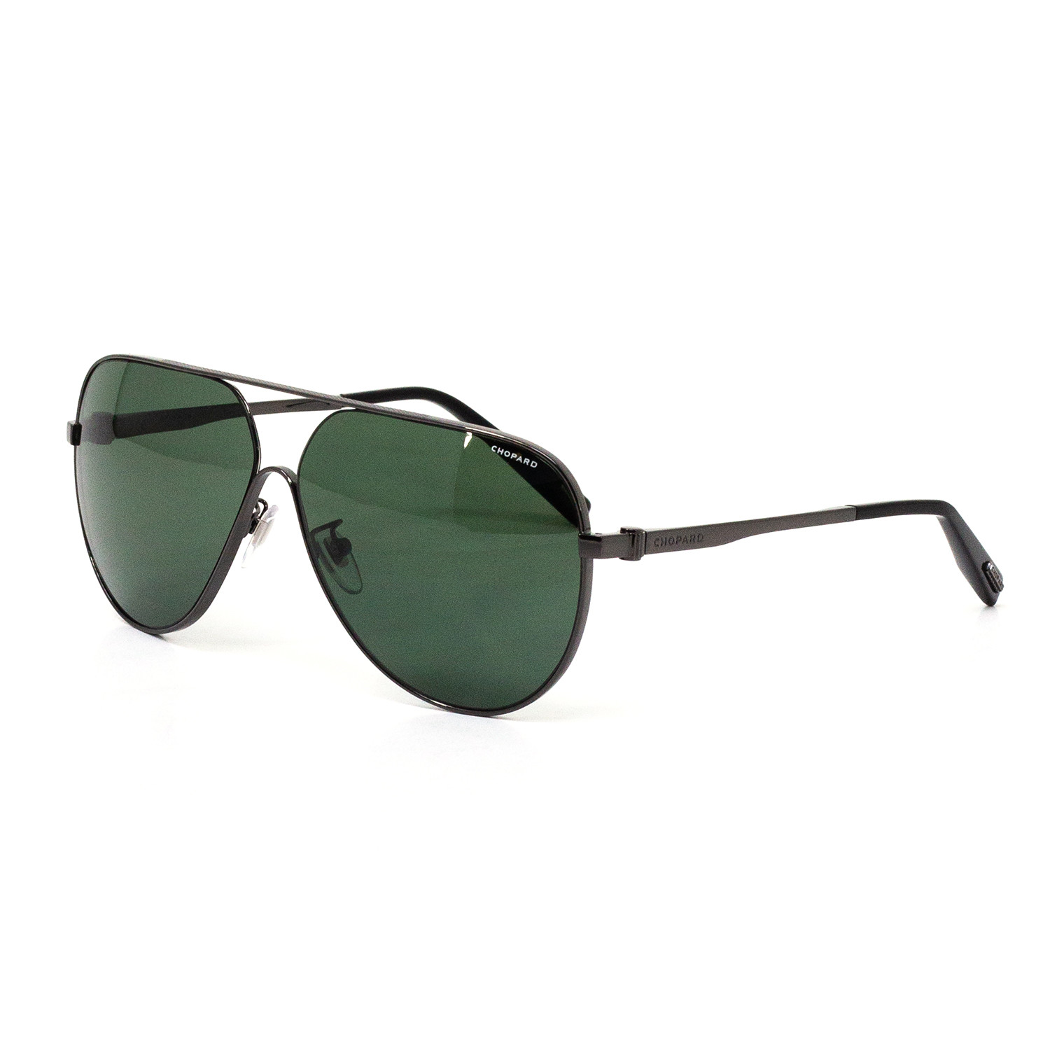 Chopard // Men's Aviator Polarized Sunglasses // Dark Gunmetal ...