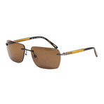 Chopard // Men's Square Sunglasses // Brown