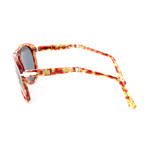 Persol // Men's 805367289656 Sunglasses // Red Orange Havana