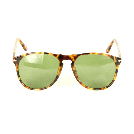 Persol // Men's PO9649S Oval Sunglasses // Havana