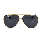 Chopard // Men's Aviator Sunglasses // Black + Gold