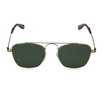 Givenchy // Men's Rectangle Aviator Sunglasses // Gold + Green