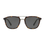 Prada // Men's Square Aviator Sunglasses // Tortoise + Gray