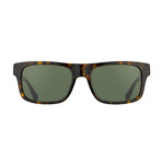 Prada // Men's Square Sunglasses // Havana + Green