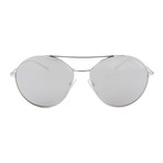 Prada // Men's 56US Sunglasses // Silver + Silver Mirror