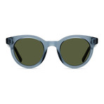 Dior // Men's Black Tie Classic Round Sunglasses // Havana + Blue + Green