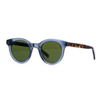 Dior // Men's Black Tie Classic Round Sunglasses // Dark Ruthenium + Khaki + Blue Mirror