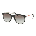 Prada // Men's Aviator Sunglasses // Black + Gray Gradient