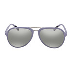 Prada // Men's Aviator Sunglasses // Gray + Gray Mirror