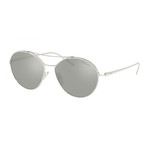 Prada // Men's 56US Sunglasses // Silver + Silver Mirror