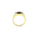 Compass + Square Freemason Design Ring // Yellow + Black (8)