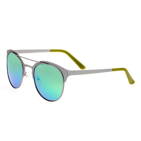 Phoenix // Titanium Polarized Sunglasses // Silver Frame + Blue Green Lens (Black Frame + Yellow Lens)