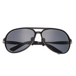 Earhart Polarized Sunglasses // Black Frame + Black Lens